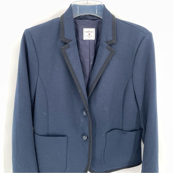 Gap Academy Blazer Jacket Navy Blue Single Breasted Front Pockets Size 6 - Picture 4 of 6